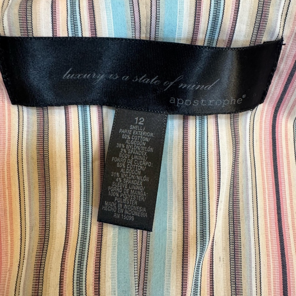 Apostrophe Tan Utility Jacket Women’s Size M Button Front Cotton Blend - Picture 9 of 10